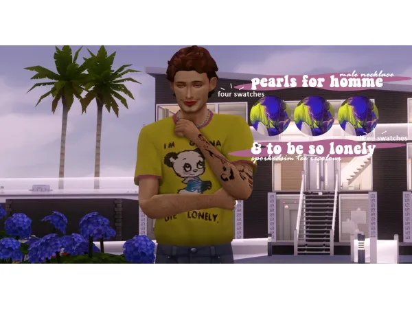 Alpha PEARLS FOR HOMME ANSWER T RC by SPORKEDSIM - The Sims 4 Custom Content