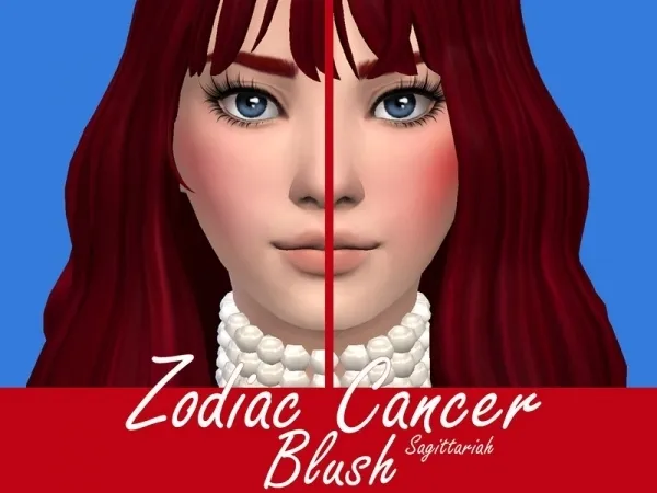 Maxis Match Sagittariah's Zodiac Cancer Blush - The Sims 4 Custom Content