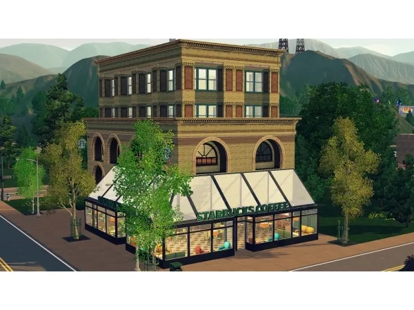 Starbucks Coffee House - The Sims 3 Custom Content