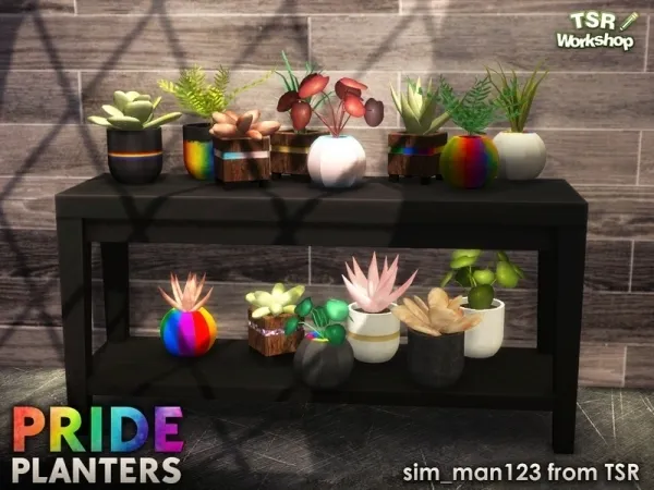 Alpha sim_man123's Pride Planters 2020 - The Sims 4 Custom Content