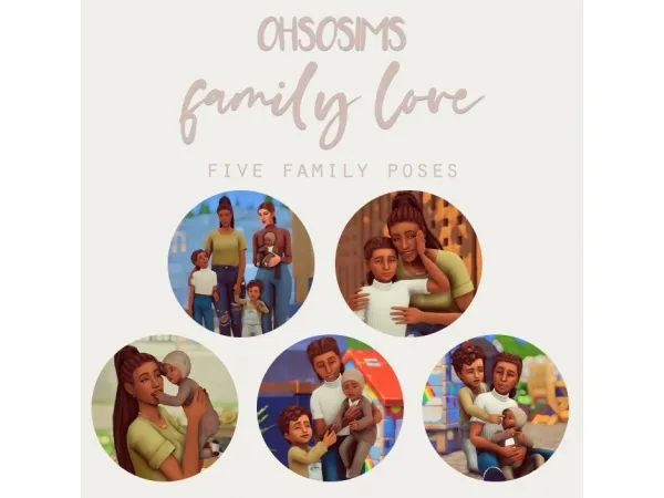 Maxis Match FAMILY LOVE A REVAMPED POSE PACK by simsfinds - The Sims 4 Custom Content