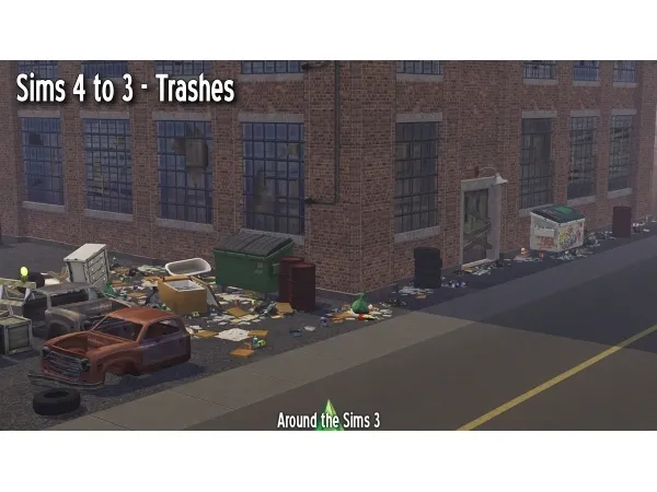 Around Sims 4 to 3 Trashes garbages - The Sims 3 Custom Content