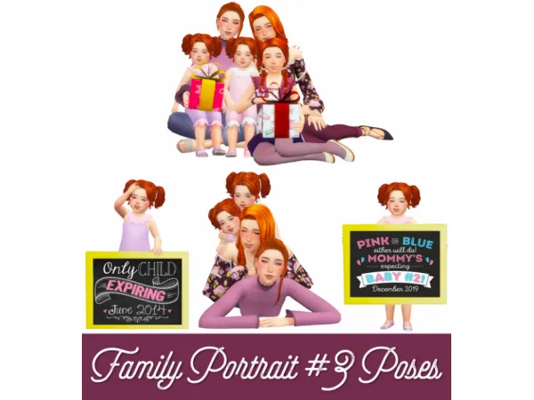Alpha Family Portrait 3 Poses by simsfinds - The Sims 4 Custom Content
