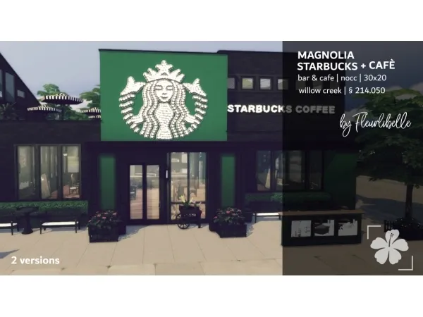Alpha MAGNOLIA STARBUCKS [2 Versions BG and BGGT] - The Sims 4 Custom Content