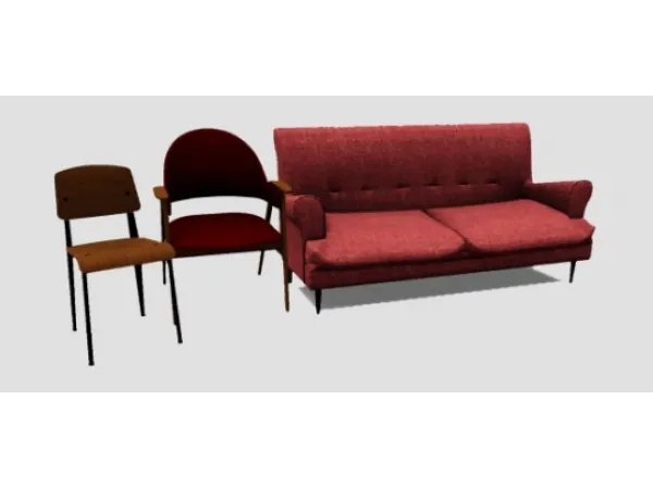 Novvvas MCM Living Room Seats - The Sims 3 Custom Content