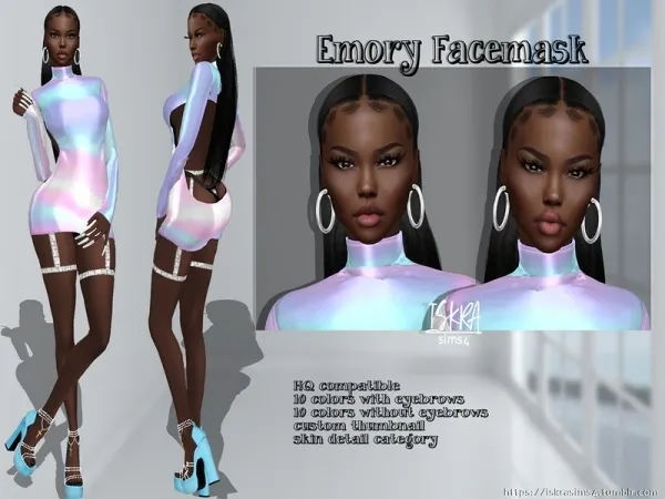 Alpha ISKRAsims4's ISKRA Emory facemask - The Sims 4 Custom Content