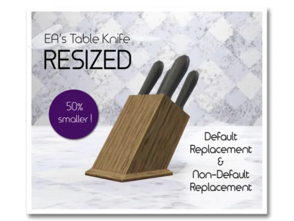 EA's Table Knife Resized 50 Smaller by BloodyScholastic - The Sims 3 Custom Content