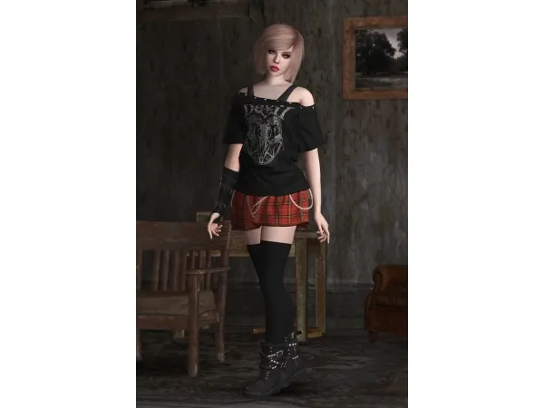 Alpha Resident Evil Resistance January Van Sant Outfits by astya96cc - The Sims 4 Custom Content
