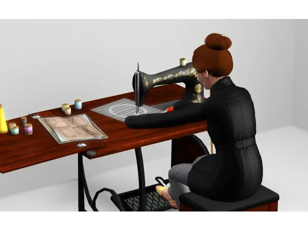 Mechanical Stitching Machine Fully Functional [BETA V101] by Antique Artifacts - The Sims 3 Custom Content