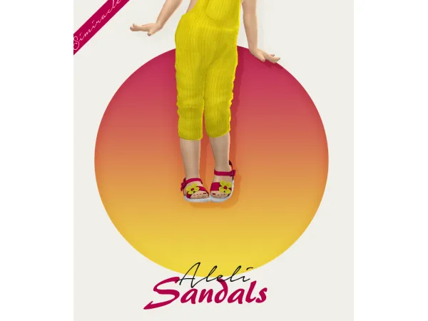 Alpha Aleli Sandals Toddler Version 3T4 - The Sims 4 Custom Content