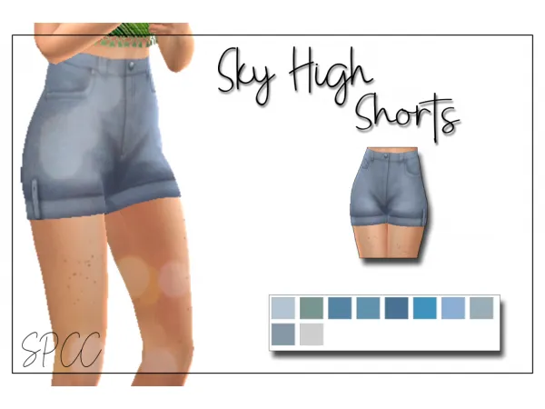 Maxis Match Sky High Shorts by sunflowerpetals - The Sims 4 Custom Content