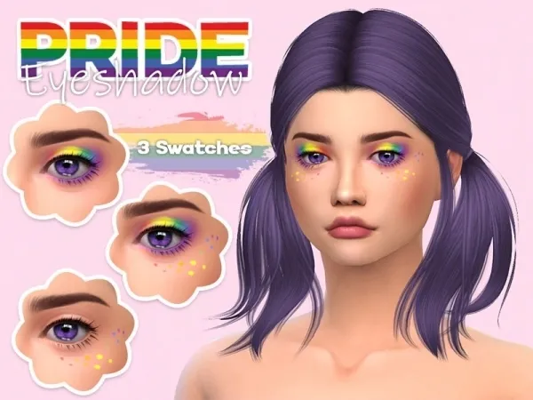 Alpha Pride eyeshadow by ilovespix - The Sims 4 Custom Content