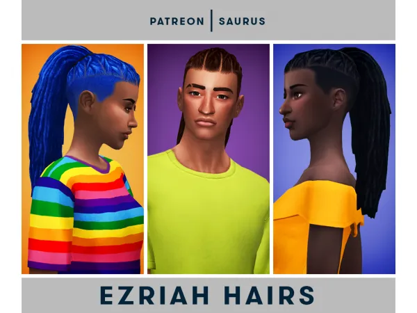 Maxis Match Ezriah Hairs by simsfinds - The Sims 4 Custom Content