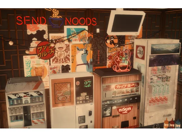 Alpha Set of vending machines by hydrangeachainsaw - The Sims 4 Custom Content