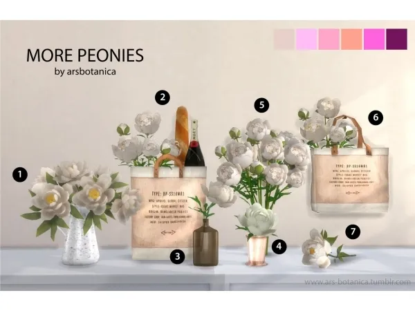 Alpha More Peonies (Updated fixed shadows) - The Sims 4 Custom Content