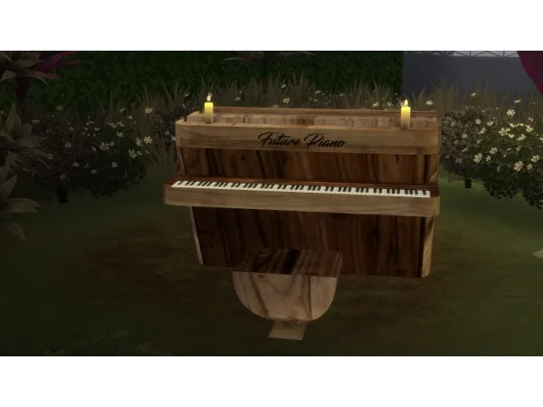 Alpha MCX FUTURE PIANO Wood Edition - The Sims 4 Custom Content