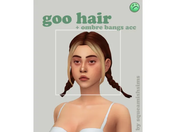 Maxis Match goo hair by squeamishsims - The Sims 4 Custom Content