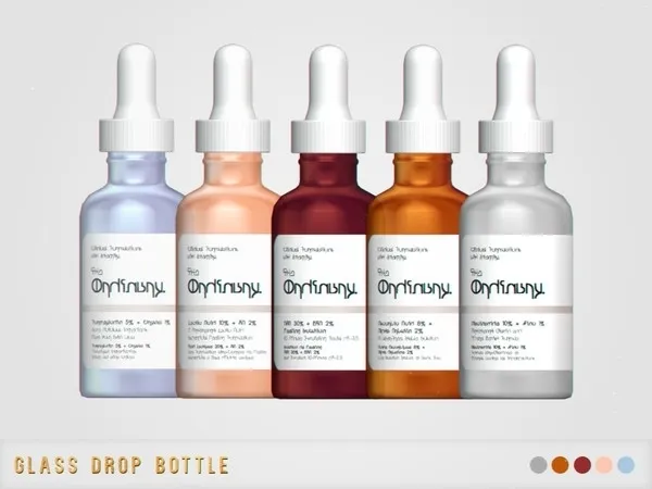 [pixelette] Skincare Glass Drop Bottle - The Sims 4 Custom Content