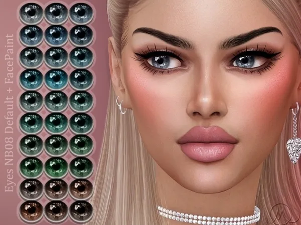 Alpha MSQSIMS' Eyes NB08 Default FacePaint - The Sims 4 Custom Content