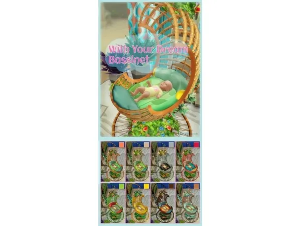 Alpha bassinet - The Sims 4 Custom Content