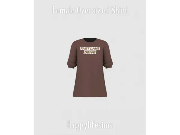 Maxis Match [Lonelyboy] Female Oversized Shirt - The Sims 4 Custom Content