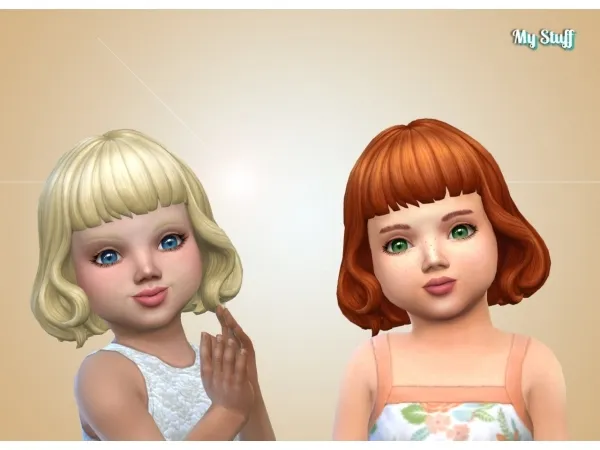 Maxis Match EP09 Curly Short for Toddlers - The Sims 4 Custom Content