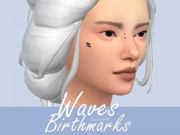 Alpha Sagittariah's Waves Birthmarks - The Sims 4 Custom Content