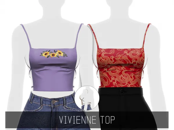 Alpha VIVIENNE TOP - The Sims 4 Custom Content