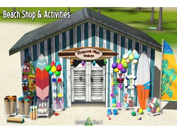 Around Beach shop activities - The Sims 3 Custom Content