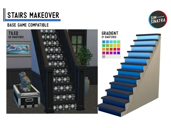 Maxis Match Stairs Makeover - The Sims 4 Custom Content