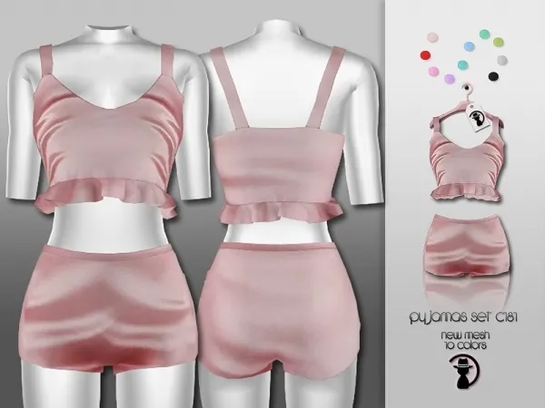Alpha turksimmer's Pyjamas Set C181 - The Sims 4 Custom Content