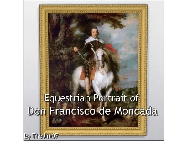 Alpha Equestrian Portrait of Don Francisco de Moncada - The Sims 4 Custom Content
