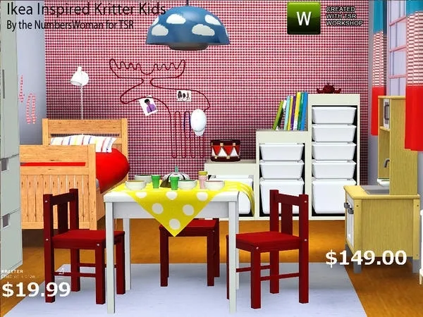 Ikea Inspired Kritters Kids Room by riccinumbers - The Sims 3 Custom Content