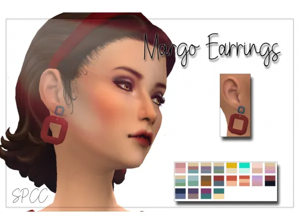 Alpha Margo Earrings by sunflowerpetals - The Sims 4 Custom Content