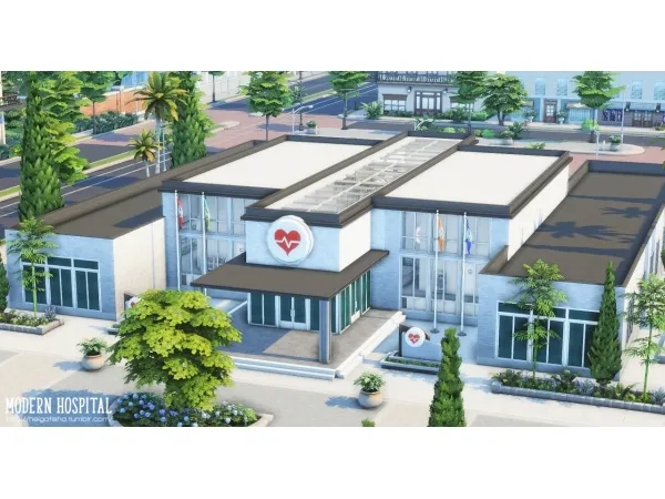 Maxis Match Modern hospital - The Sims 4 Custom Content