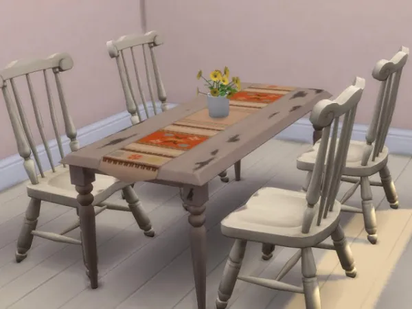 Maxis Match Valdres Dining Table - The Sims 4 Custom Content