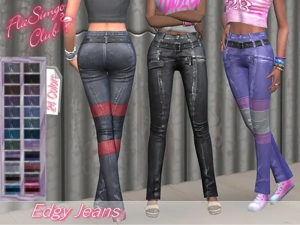 Alpha FlaSimgo Club's Edgy Jeans - The Sims 4 Custom Content