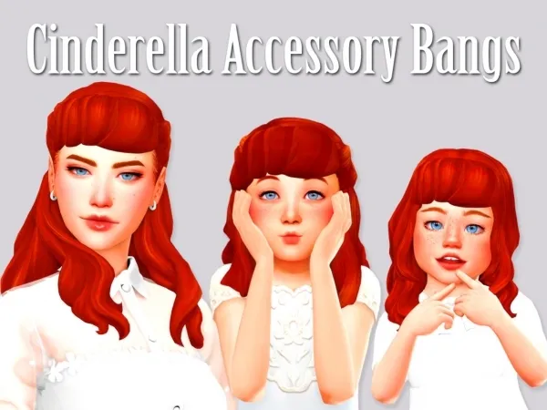 Maxis Match Cinderella Accessory Bangs by atashi77 - The Sims 4 Custom Content