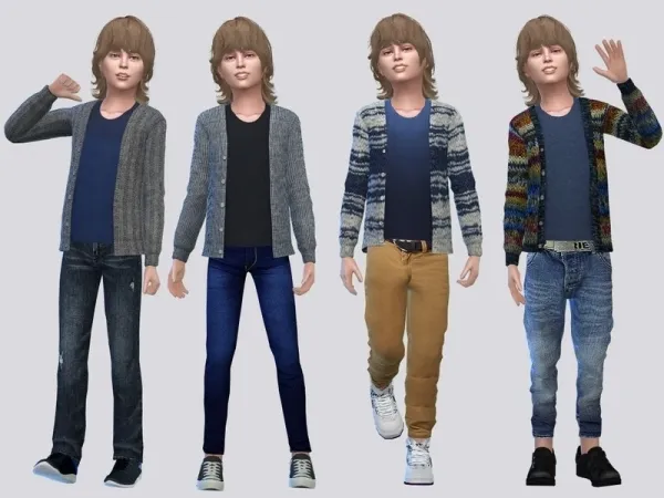 Maxis Match McLayneSims' Anthony Cardigan Kids - The Sims 4 Custom Content