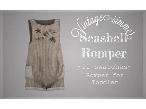 Alpha Seashell Romper Boho Beach Collection - The Sims 4 Custom Content