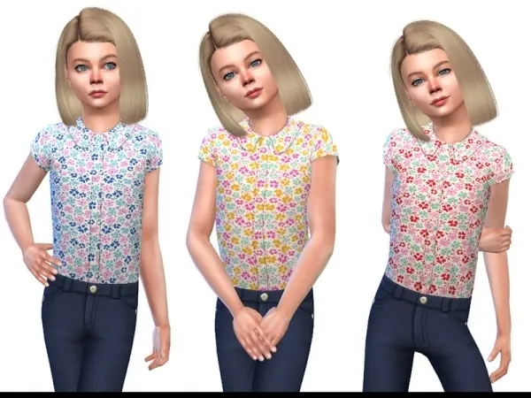 Alpha Little Things' Blouse for Girls 01 SP Kids Room needed - The Sims 4 Custom Content