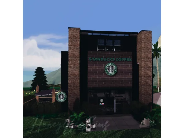 Alpha [HBS] Starbucks Coffee Shoppe - The Sims 4 Custom Content