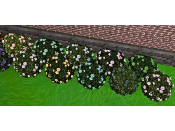 Maxis Match Bachelor Button Bush Turning a Sunrose into a cute Button by Wykkyd - The Sims 4 Custom Content