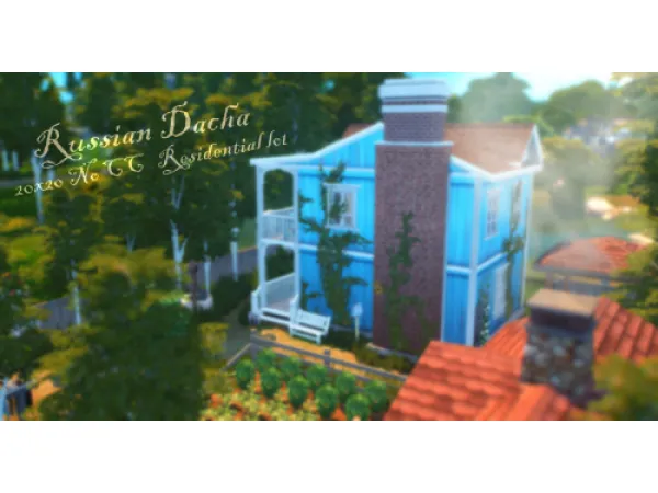 Alpha Russian dacha (or summer cottage) - The Sims 4 Custom Content