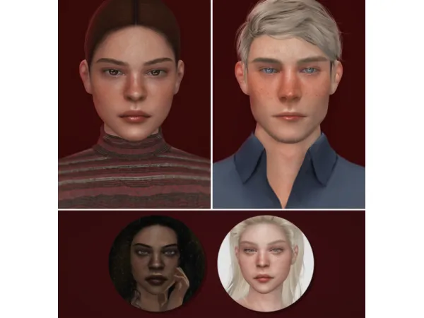 Alpha contacts 62 lipstick 3 blush 1 by sims3melancholic - The Sims 4 Custom Content