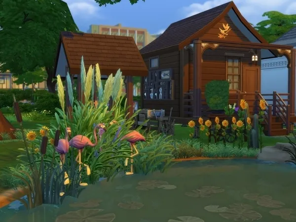 Maxis Match Brasil Royale's Fishing Pond Cabin - The Sims 4 Custom Content