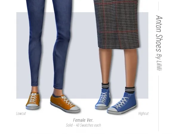 Maxis Match Anton Shoes Highcut Lowcut - The Sims 4 Custom Content