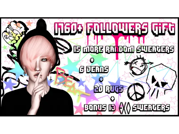1760 Followers Gift by kicova - The Sims 3 Custom Content