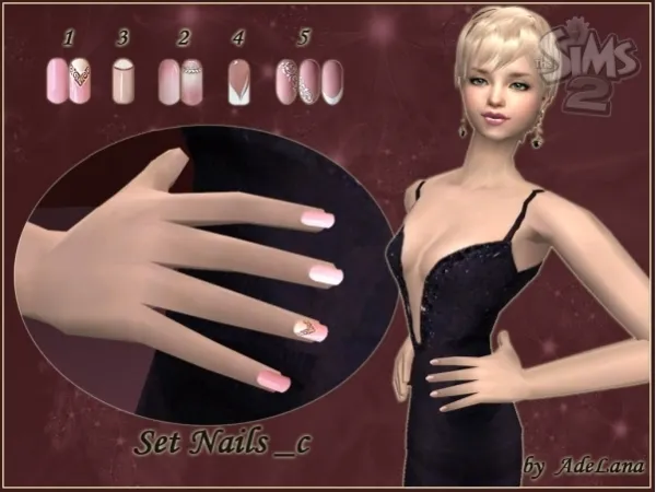 Natural french manicure Manicure - The Sims 2 Custom Content