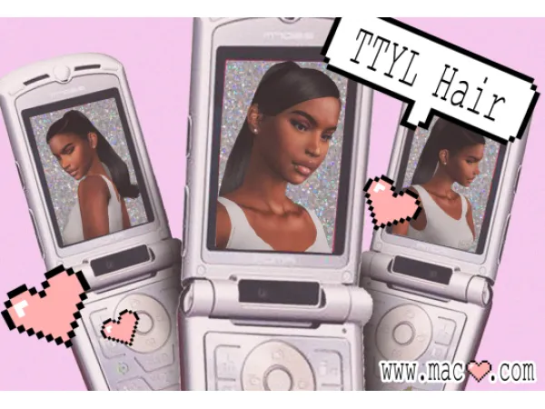 Alpha TTYL Hair - The Sims 4 Custom Content
